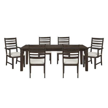 Victoria Espresso/Beige 7-Piece Dining Set from Homelegance - Luna Furniture