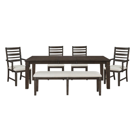 Victoria Espresso/Beige 5-Piece Dining Set from Homelegance - Luna Furniture