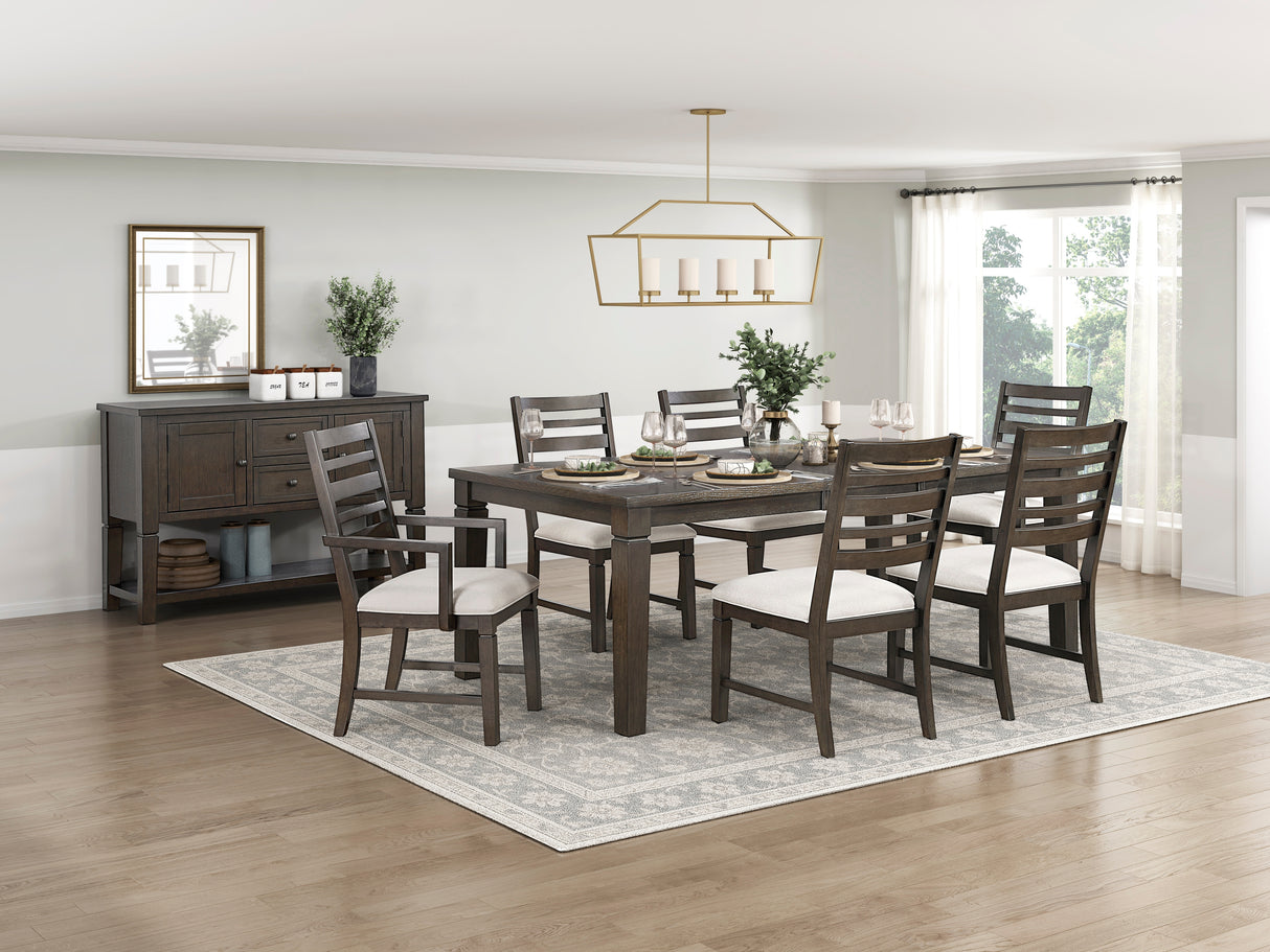Victoria Espresso/Beige 7-Piece Dining Set from Homelegance - Luna Furniture