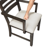 Victoria Espresso/Beige Upholstered Arm Chair, Set of 2 from Homelegance - Luna Furniture