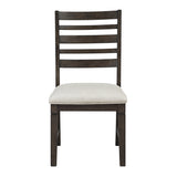 Victoria Espresso/Beige Upholstered Side Chair, Set of 2 from Homelegance - Luna Furniture