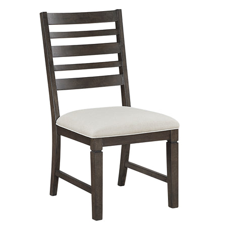 Victoria Espresso/Beige Upholstered Side Chair, Set of 2 from Homelegance - Luna Furniture