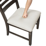 Victoria Espresso/Beige Upholstered Side Chair, Set of 2 from Homelegance - Luna Furniture