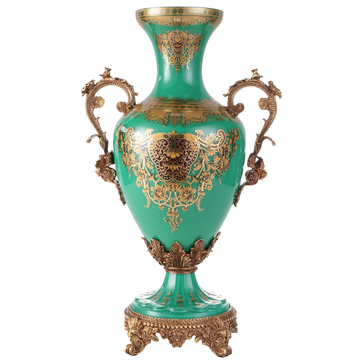 HD-6028G Bronze/Emerald Green/Gold Vase from Homey Design - Luna Furniture