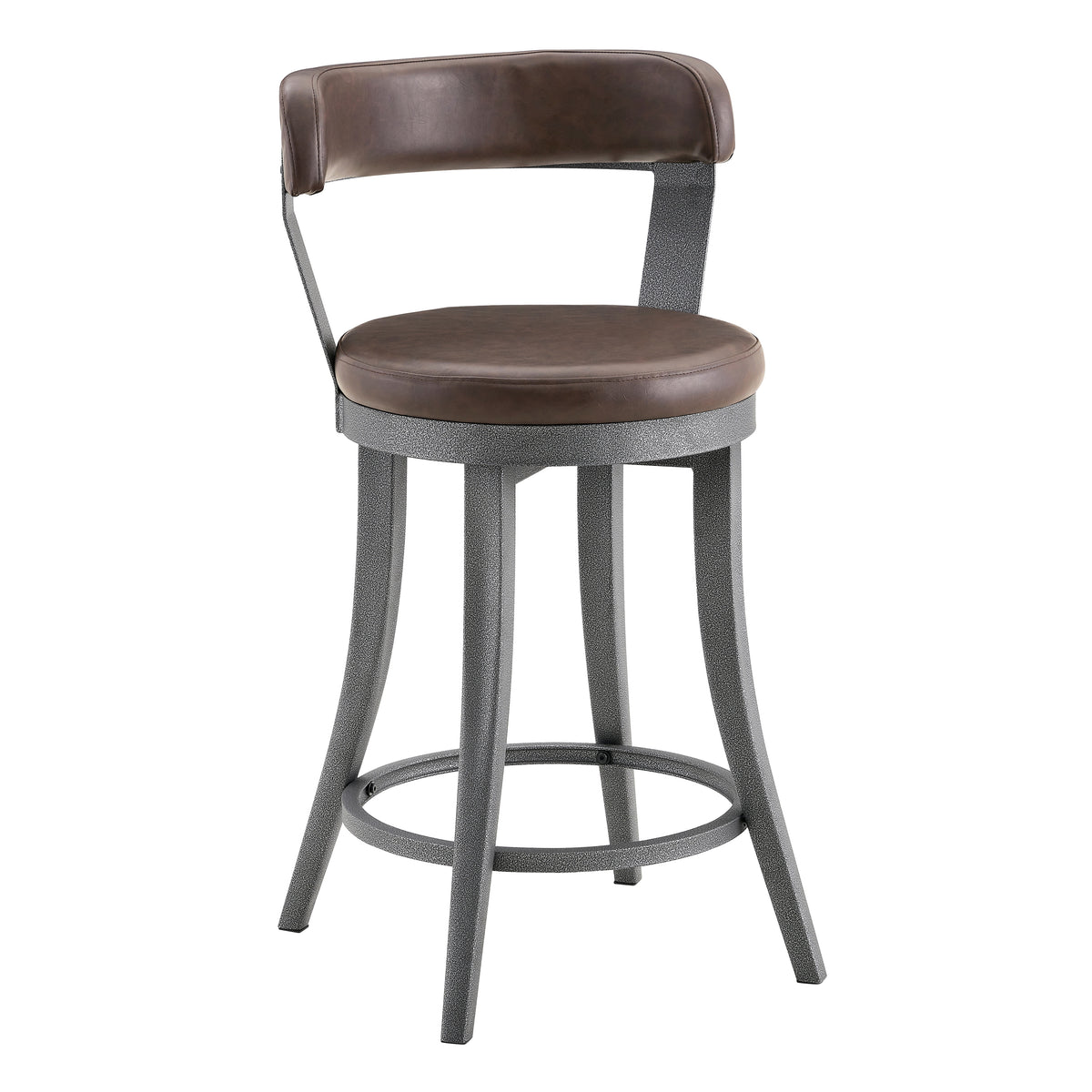Foundry Gunmetal/Light Brown 7-Piece Counter Height Set from Homelegance - Luna Furniture