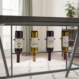 Foundry Brown/Gunmetal Counter Height Table with Wine Rack from Homelegance - Luna Furniture