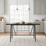 Foundry Brown/Gunmetal Counter Height Table with Wine Rack from Homelegance - Luna Furniture