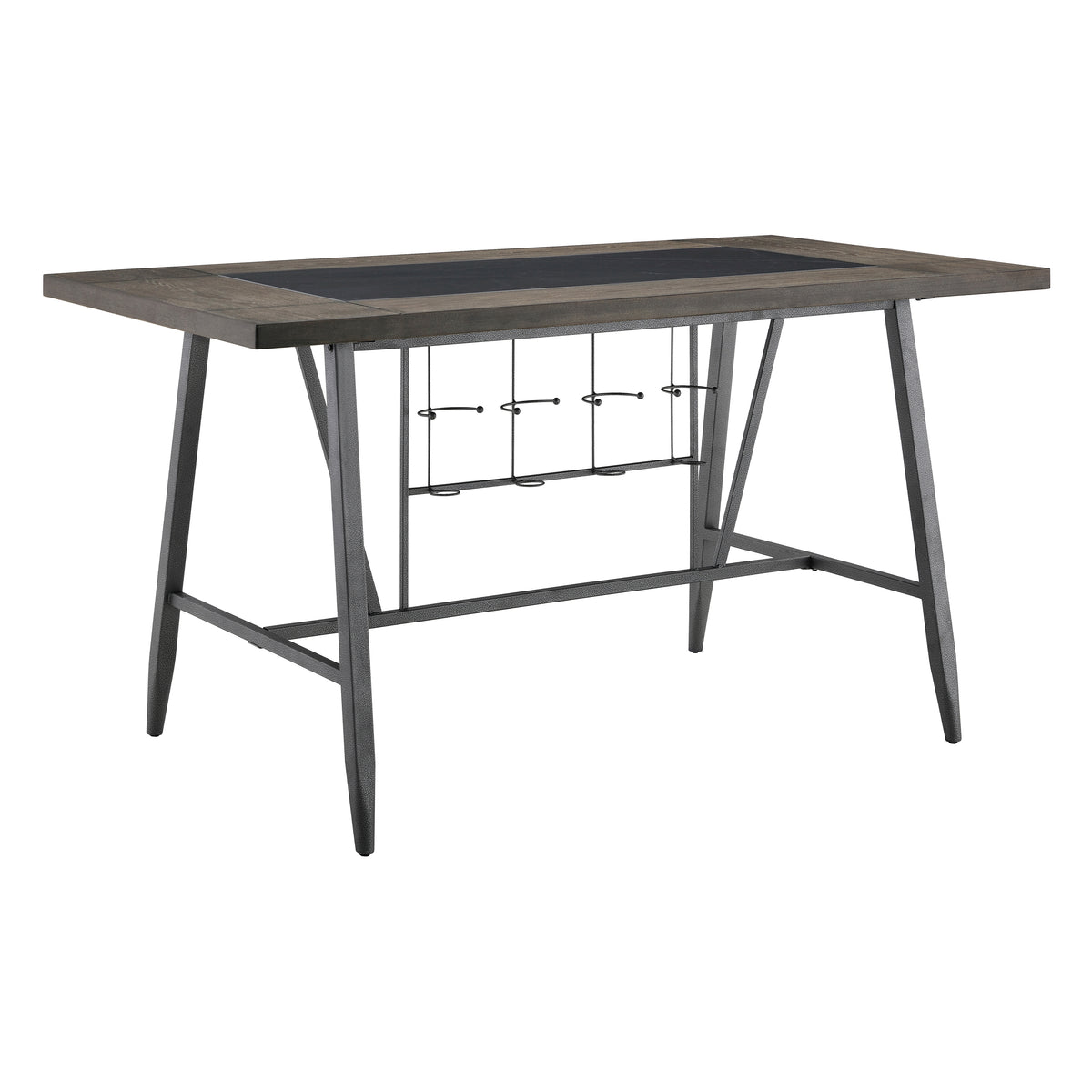Foundry Gunmetal/Light Brown 7-Piece Counter Height Set from Homelegance - Luna Furniture