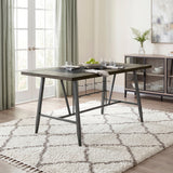 Foundry Brown/Gunmetal Counter Height Table with Wine Rack from Homelegance - Luna Furniture