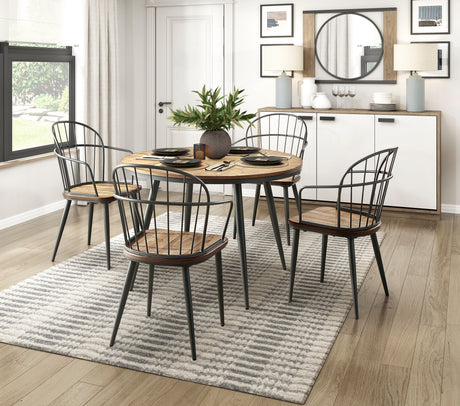 Victoria Espresso/Beige Upholstered Side Chair, Set of 2 from Homelegance - Luna Furniture