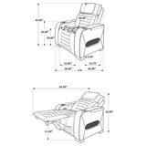 Zuma Black Faux Leather Upholstered Dual Power LED Recliner from Coaster - Luna Furniture