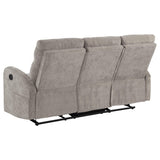 Hamilton Sand 2-piece Chenille Manual Reclining Sofa Set from Coaster - Luna Furniture