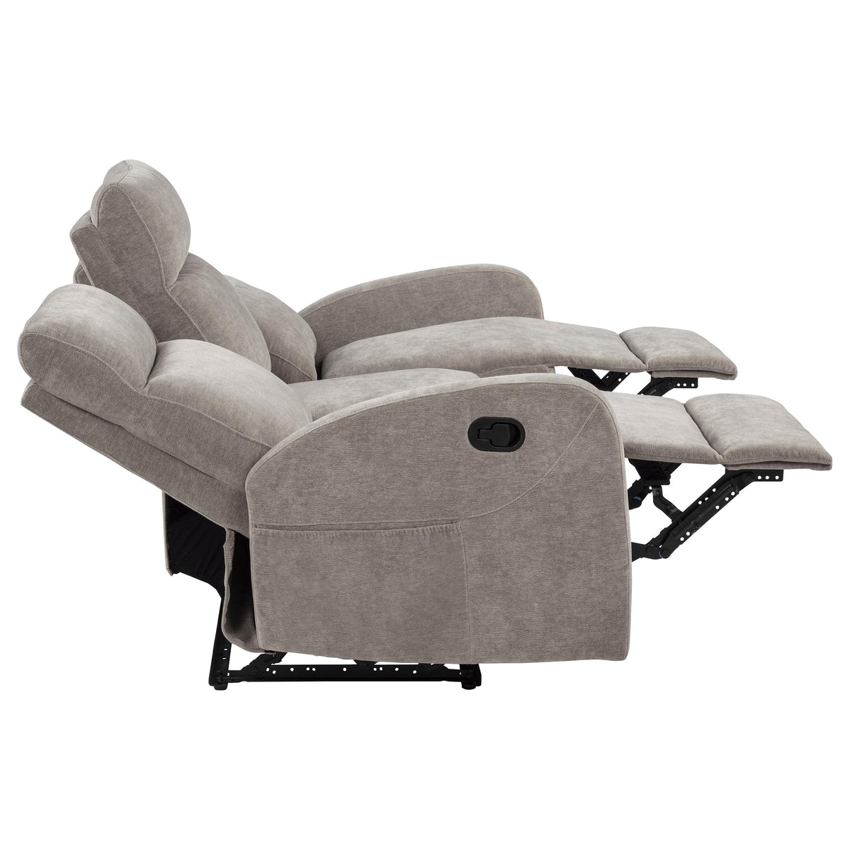 Hamilton Sand 2-piece Chenille Manual Reclining Sofa Set from Coaster - Luna Furniture