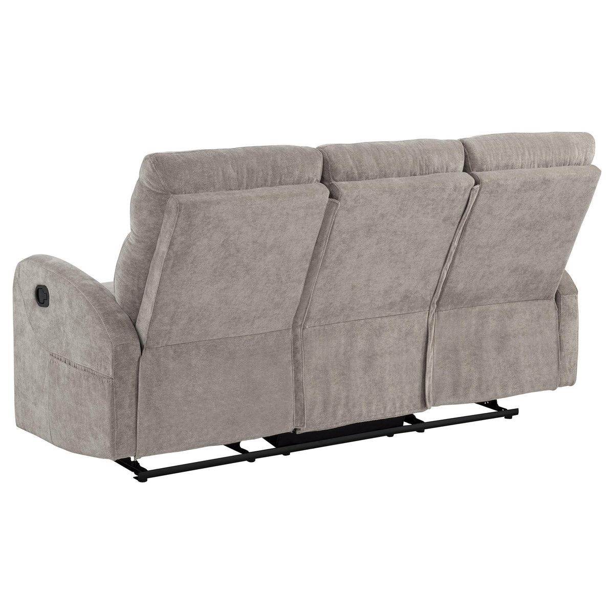 Hamilton Sand Chenille Upholstered Manual Reclining Sofa from Coaster - Luna Furniture