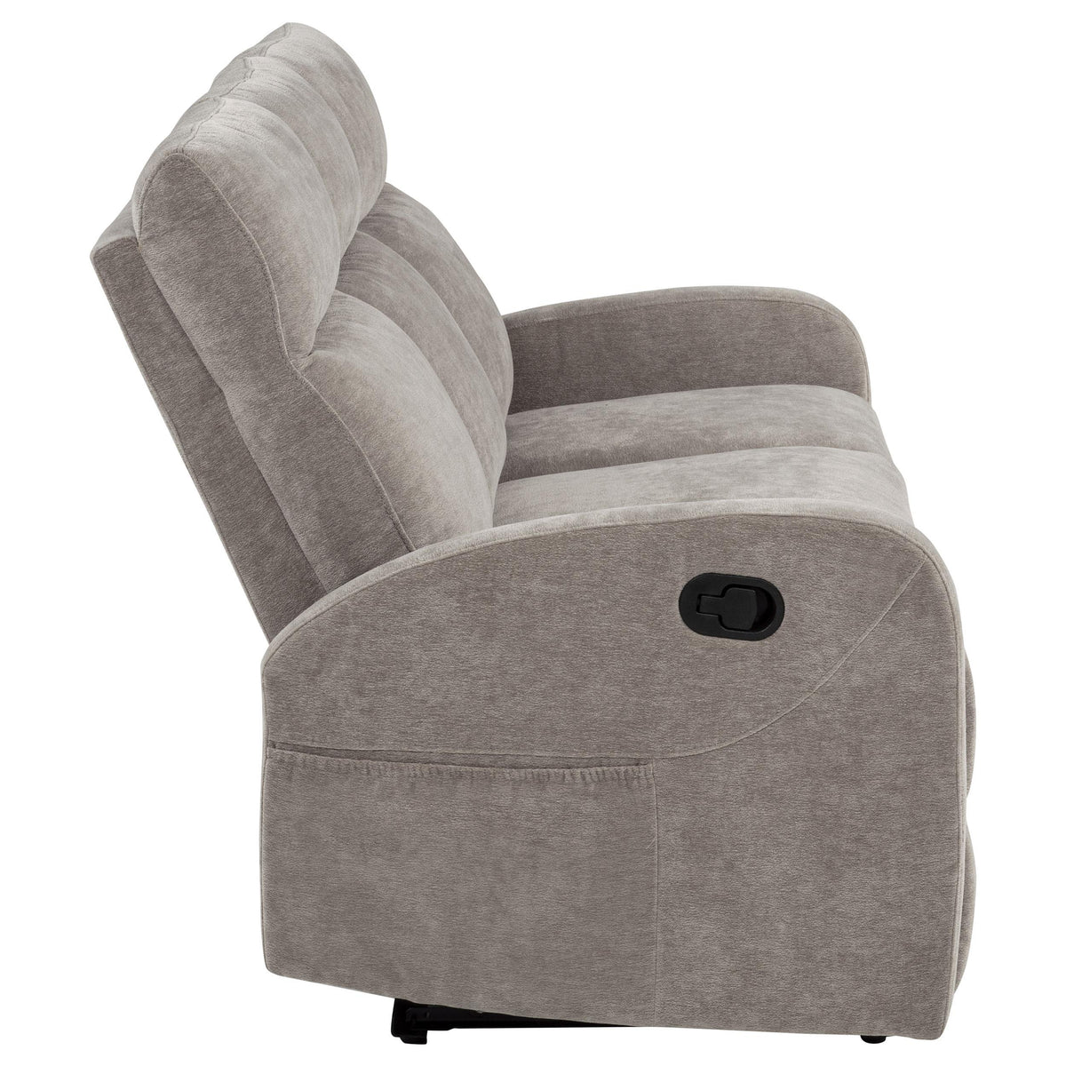 Hamilton Sand Chenille Upholstered Manual Reclining Sofa from Coaster - Luna Furniture