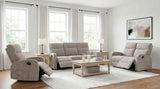 Hamilton Sand Chenille Upholstered Manual Reclining Sofa from Coaster - Luna Furniture