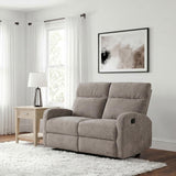 Hamilton Sand Chenille Upholstered Manual Reclining Loveseat from Coaster - Luna Furniture
