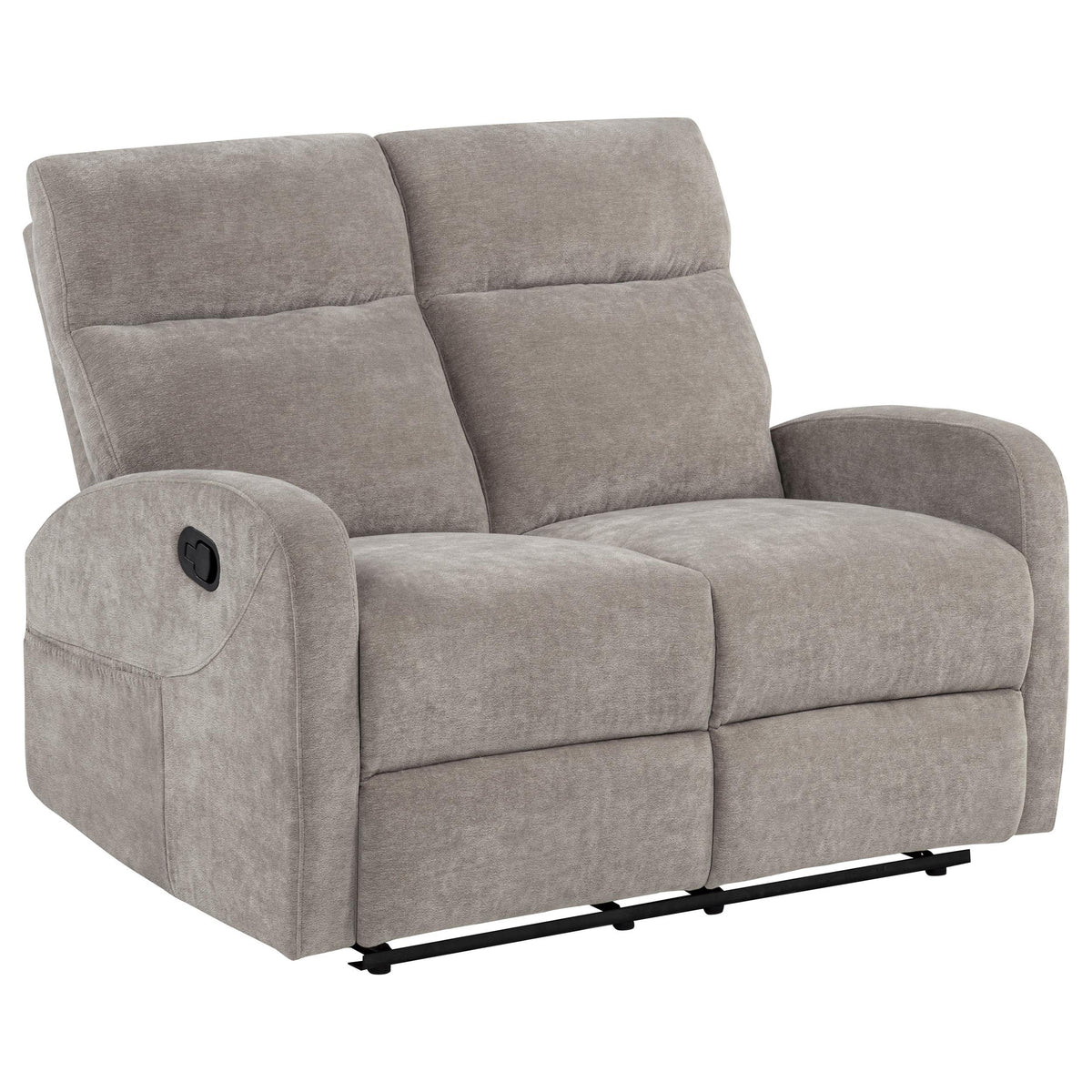 Hamilton Sand Chenille Upholstered Manual Reclining Loveseat from Coaster - Luna Furniture