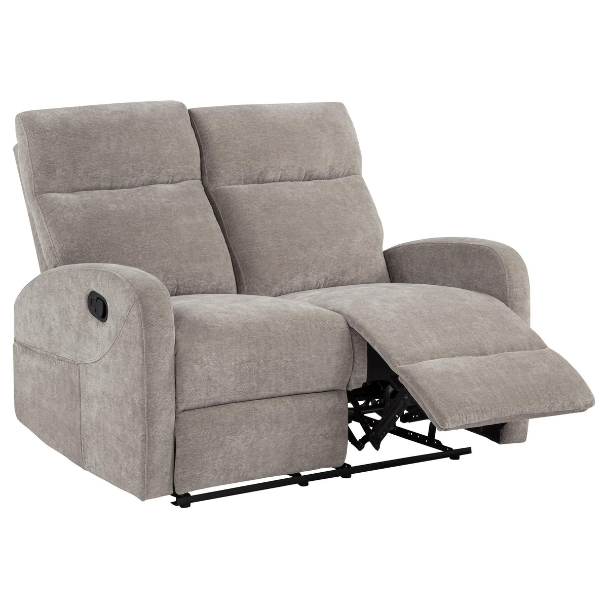 Hamilton Sand Chenille Upholstered Manual Reclining Loveseat from Coaster - Luna Furniture