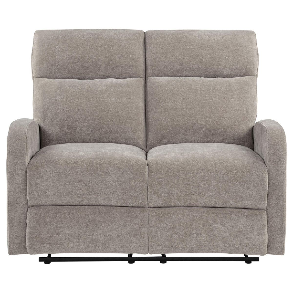 Hamilton Sand Chenille Upholstered Manual Reclining Loveseat from Coaster - Luna Furniture