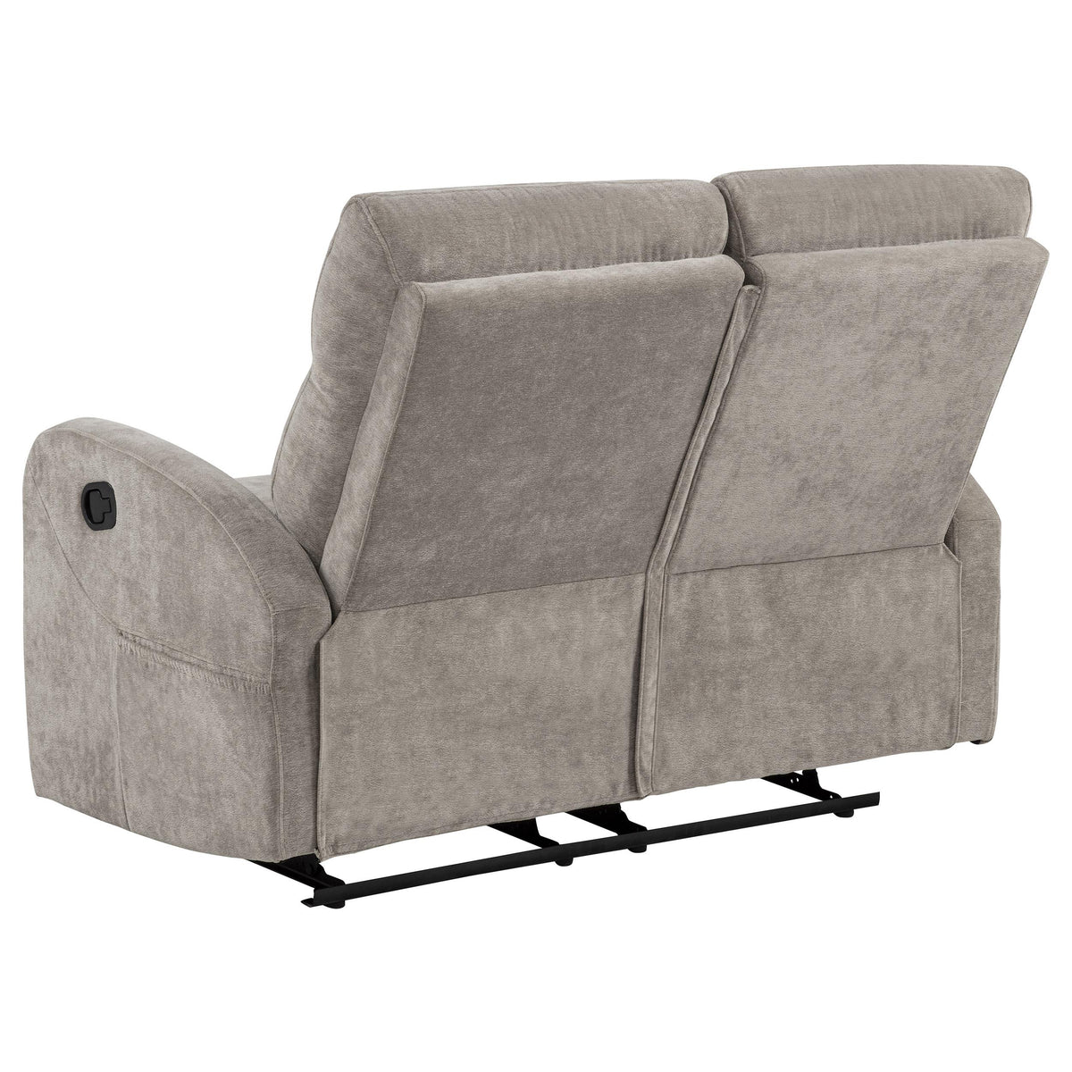 Hamilton Sand Chenille Upholstered Manual Reclining Loveseat from Coaster - Luna Furniture