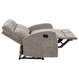 Hamilton Sand Chenille Upholstered Manual Reclining Loveseat from Coaster - Luna Furniture