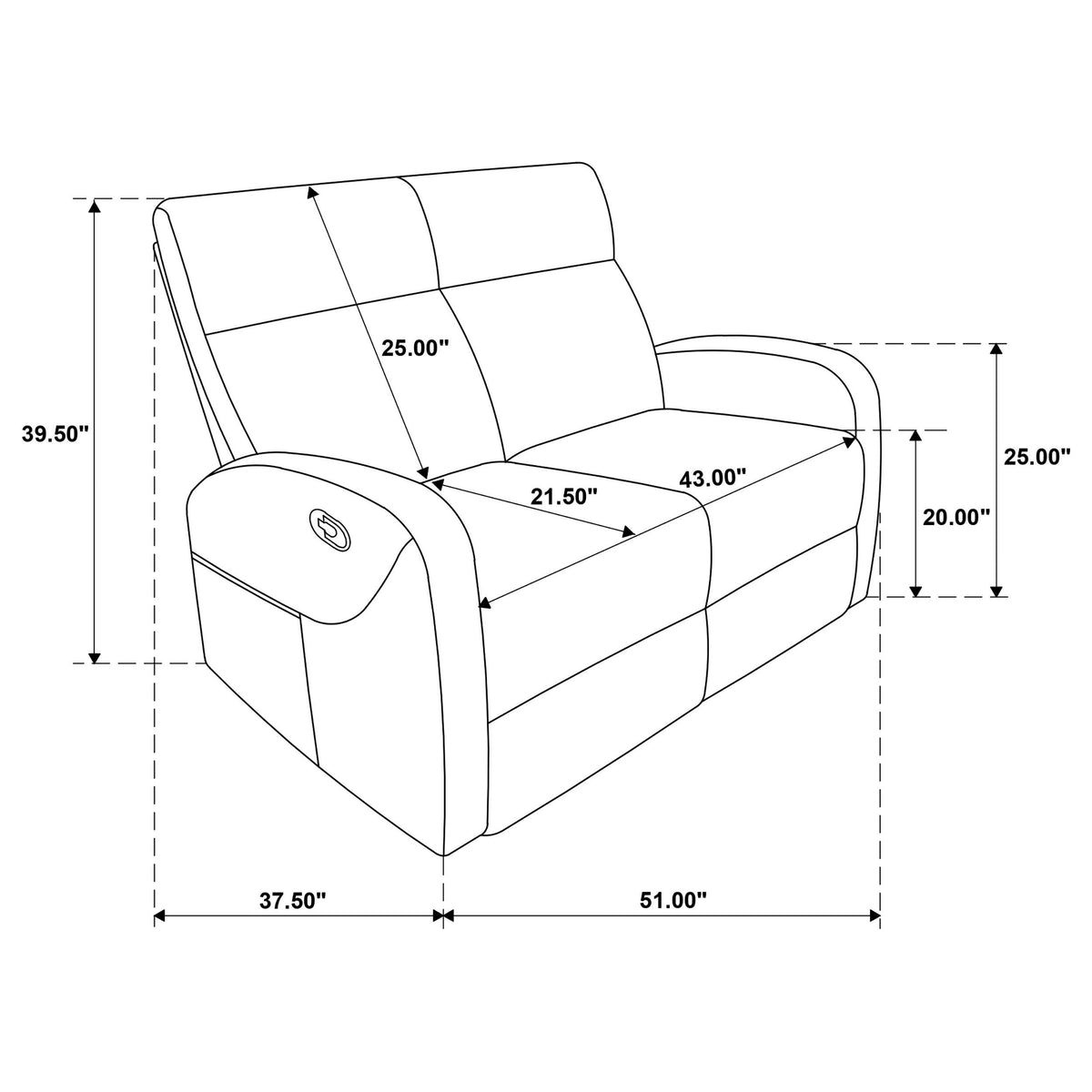 Hamilton Sand Chenille Upholstered Manual Reclining Loveseat from Coaster - Luna Furniture