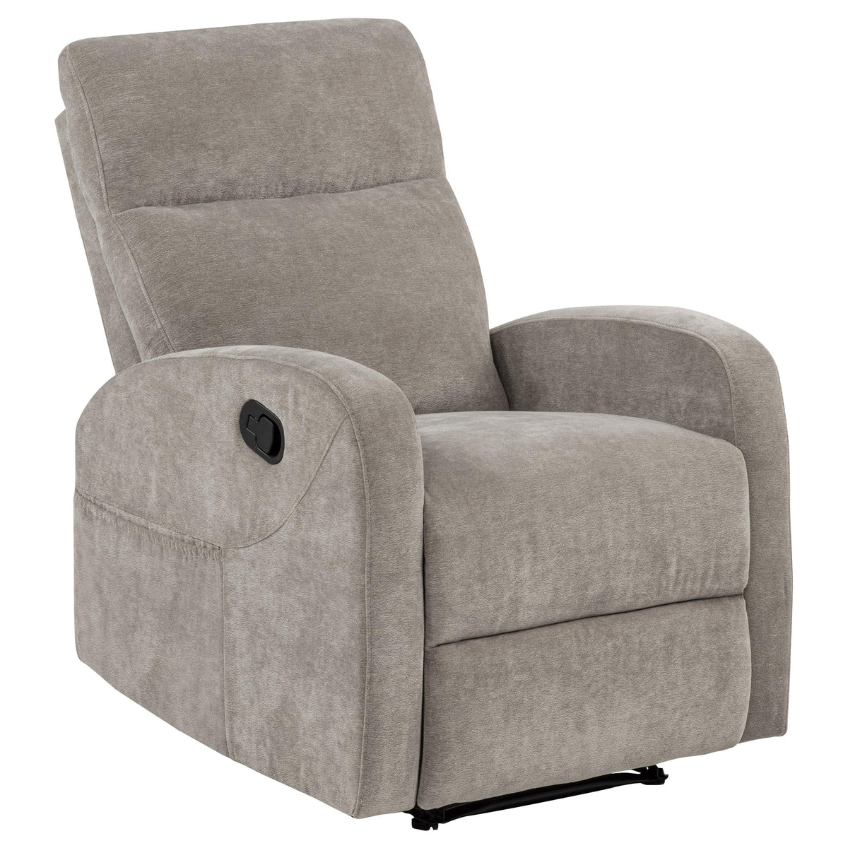 Hamilton Sand Chenille Upholstered Manual Glider Recliner from Coaster - Luna Furniture