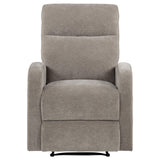 Hamilton Sand Chenille Upholstered Manual Glider Recliner from Coaster - Luna Furniture