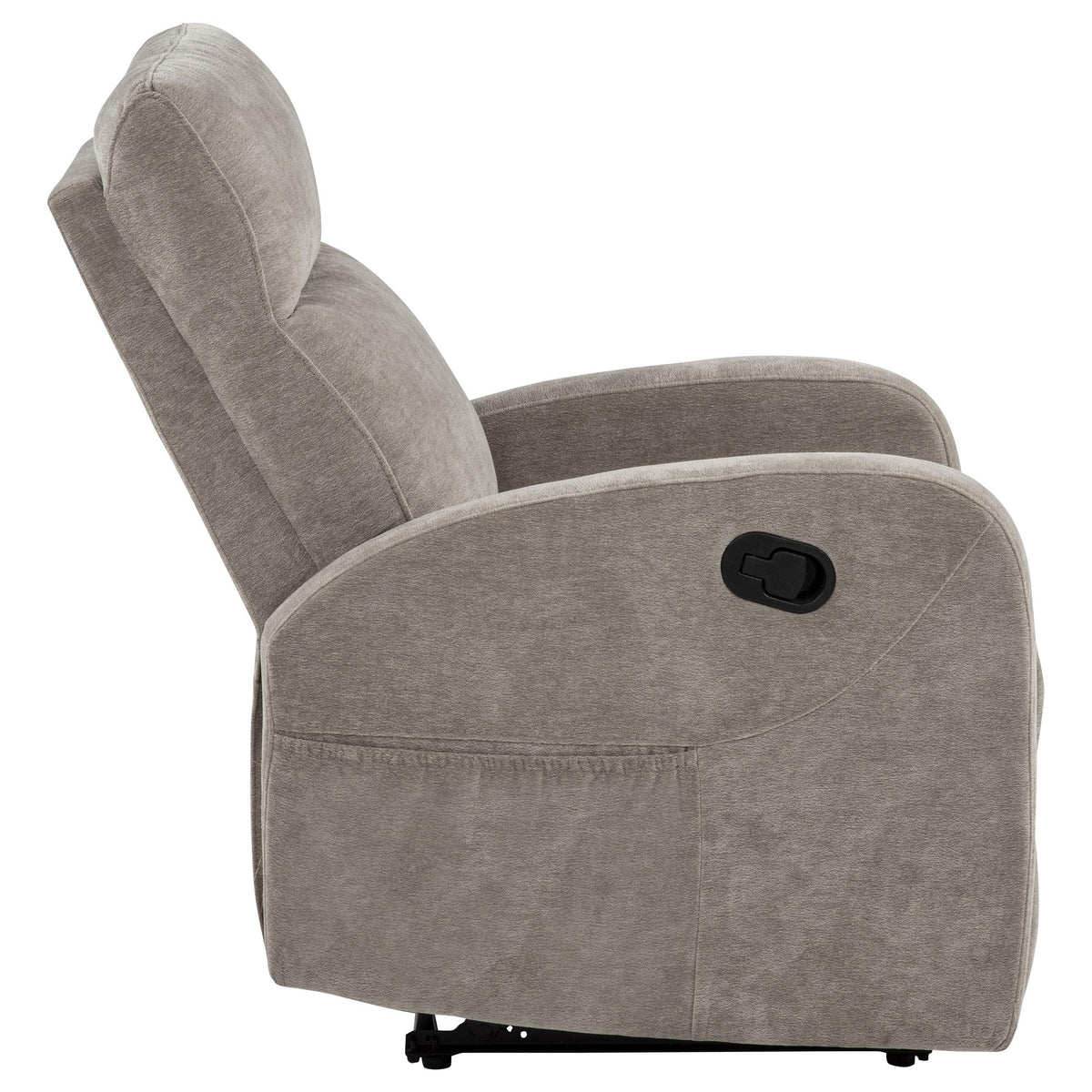 Hamilton Sand Chenille Upholstered Manual Glider Recliner from Coaster - Luna Furniture