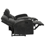 Hamilton Charcoal Grey 2-piece Chenille Manual Reclining Sofa Set from Coaster - Luna Furniture