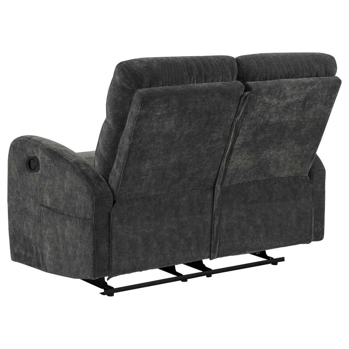 Hamilton Charcoal Grey 3-piece Chenille Manual Reclining Sofa Set from Coaster - Luna Furniture