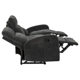 Hamilton Charcoal Grey Chenille Upholstered Manual Reclining Sofa from Coaster - Luna Furniture
