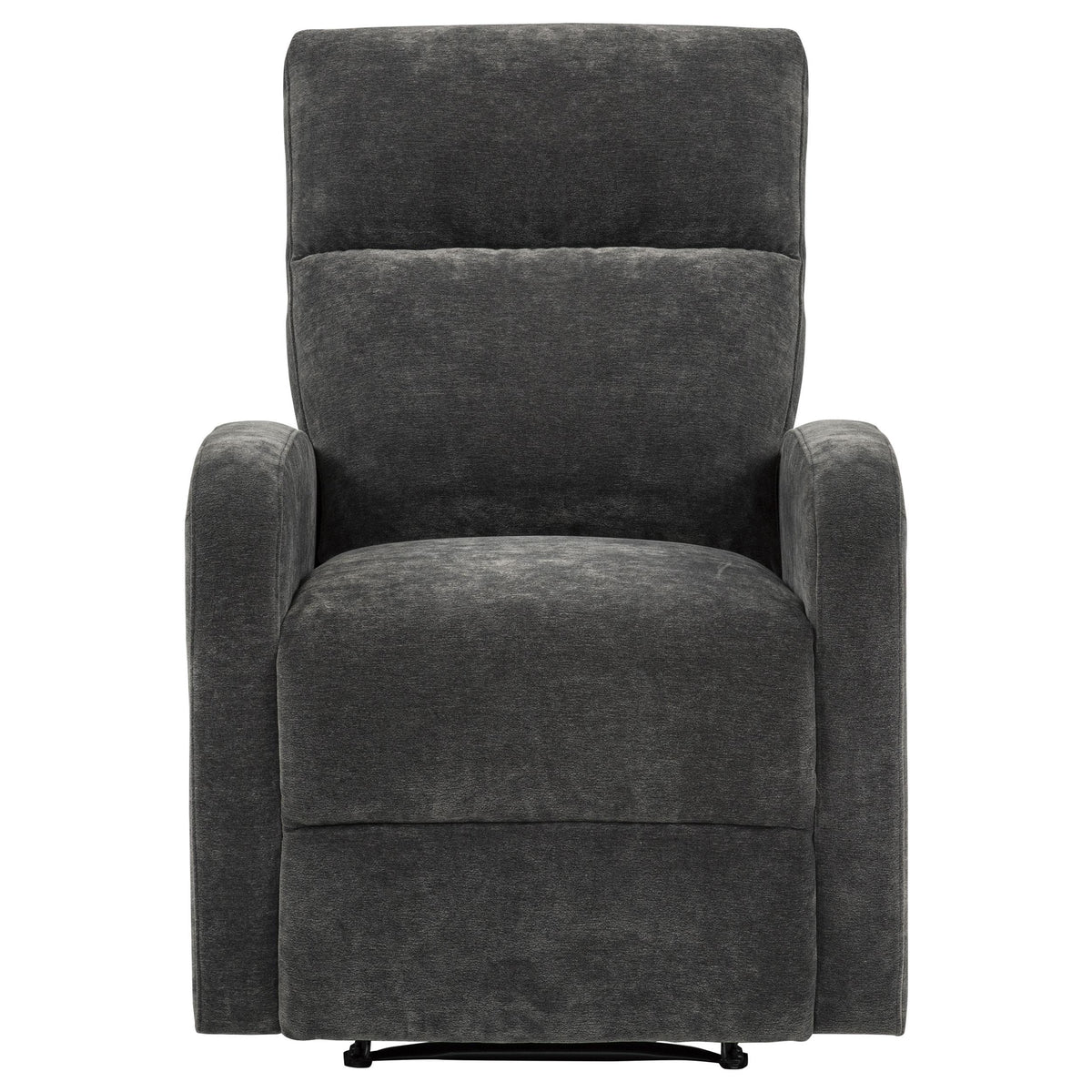 Hamilton Charcoal Grey Chenille Upholstered Manual Glider Recliner from Coaster - Luna Furniture