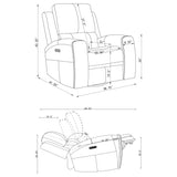 Brickston Charcoal 3-Piece Triple Power Reclining Living Room Set from Coaster - Luna Furniture