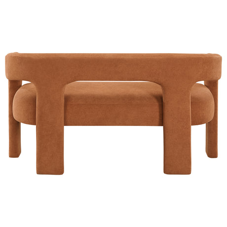 Marais Ebony/Orange Boucle 6-Piece Dining Set with Bench from Homelegance - Luna Furniture