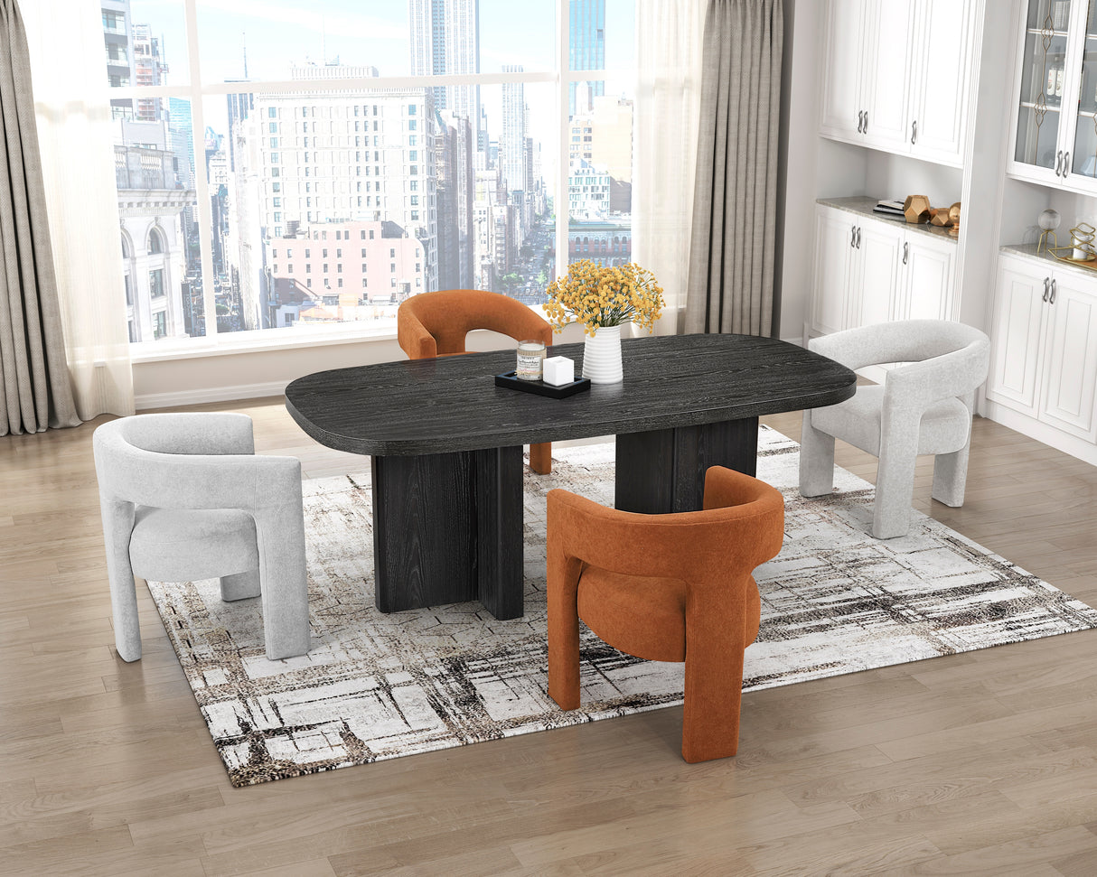 Marais Ebony 82" Dining Table from Homelegance - Luna Furniture