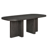 Marais Ebony/Light Gray Boucle 6-Piece 82" Dining Set from Homelegance - Luna Furniture