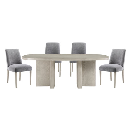 Marais Gray 5-Piece Dining Room Set (Table & 4 Chairs) from Homelegance - Luna Furniture