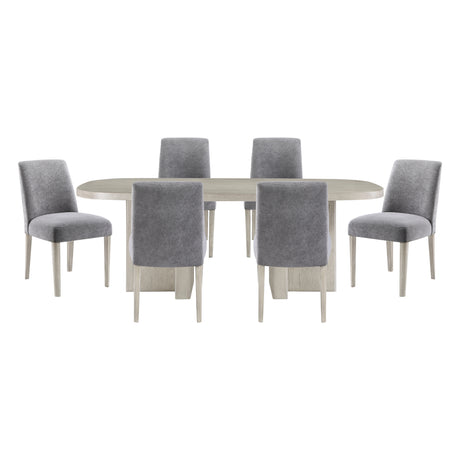 Marais Gray 7-Piece Dining Room Set (Table & 6 Chairs) from Homelegance - Luna Furniture