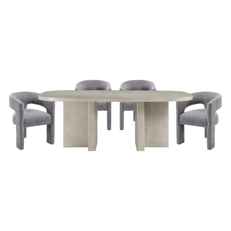 Marais Dark Gray 5-Piece Dining Room Set (Table & 4 Chairs) from Homelegance - Luna Furniture