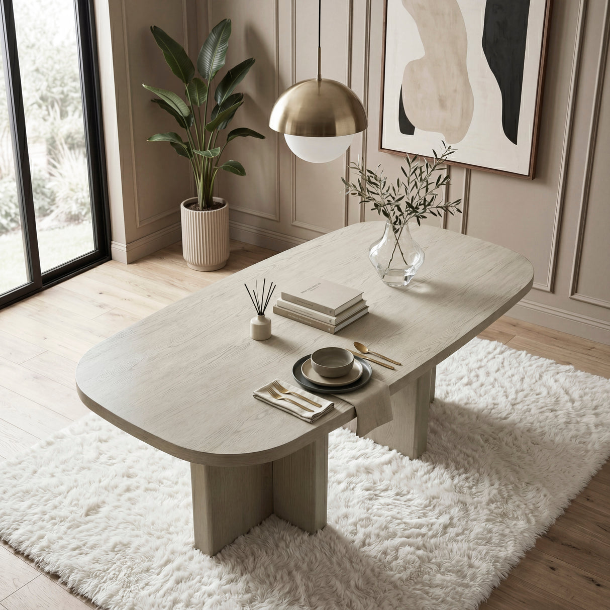 Marais Light Gray Dining Table from Homelegance - Luna Furniture