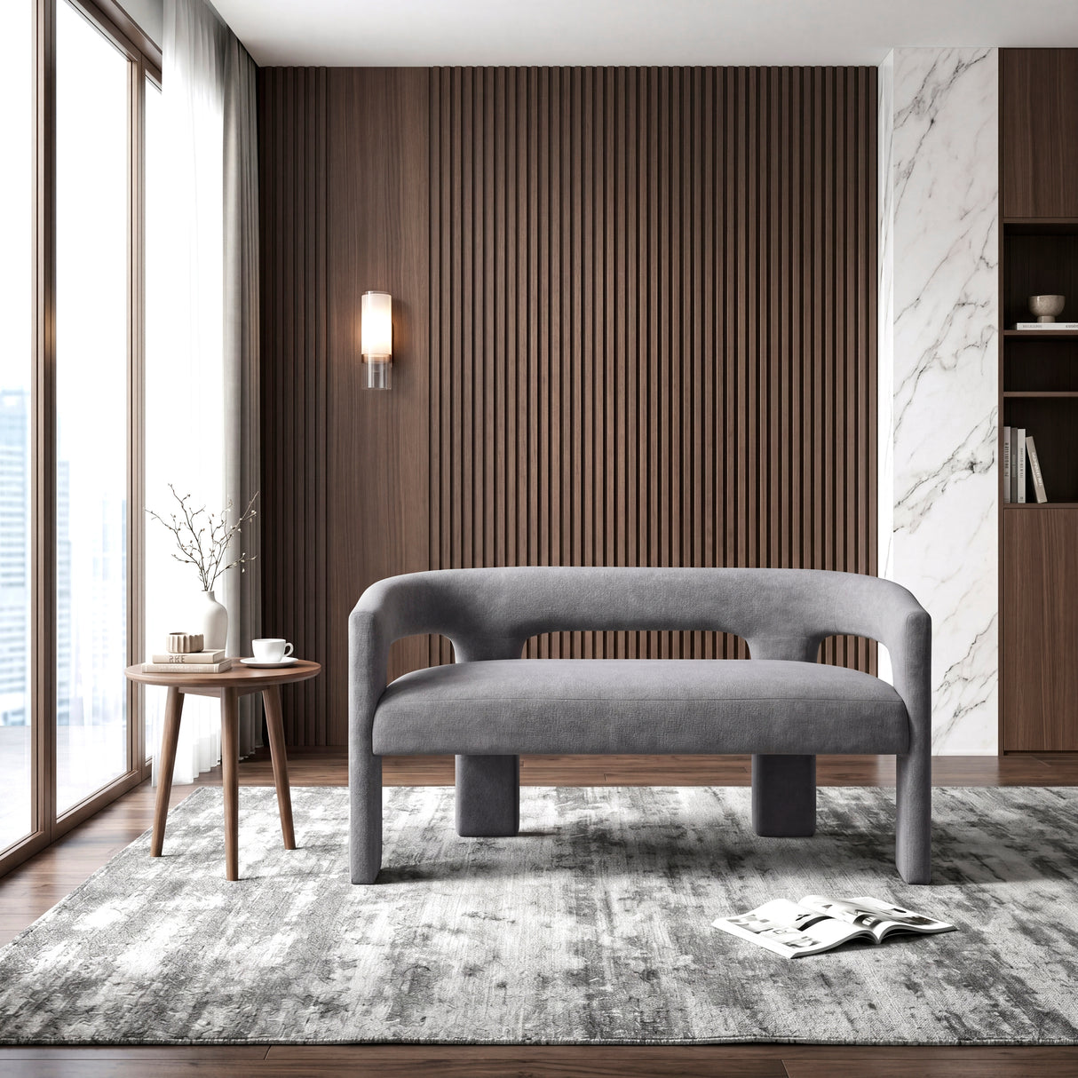 Marais Dark Gray Bench