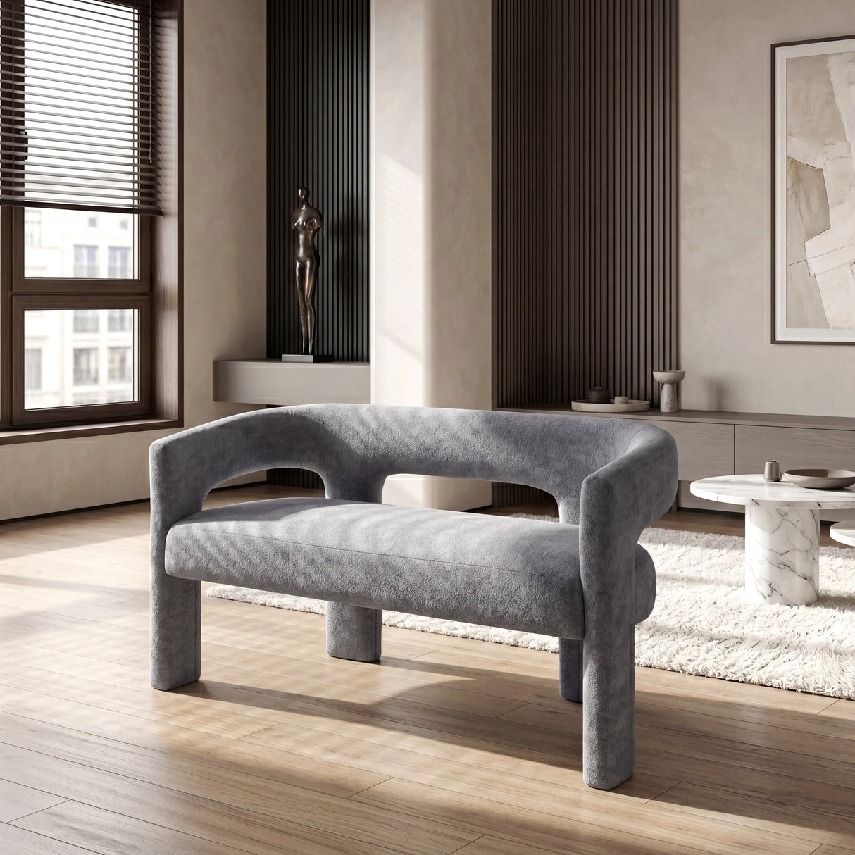 Marais Dark Gray Bench