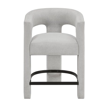 6054LG-24 CNTR HEIGHT STOOL, LIGHT GREY, 1PC/CTN from Homelegance - Luna Furniture