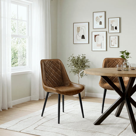 Strata Brown Dining Side Chair, Set of 2 from Homelegance - Luna Furniture