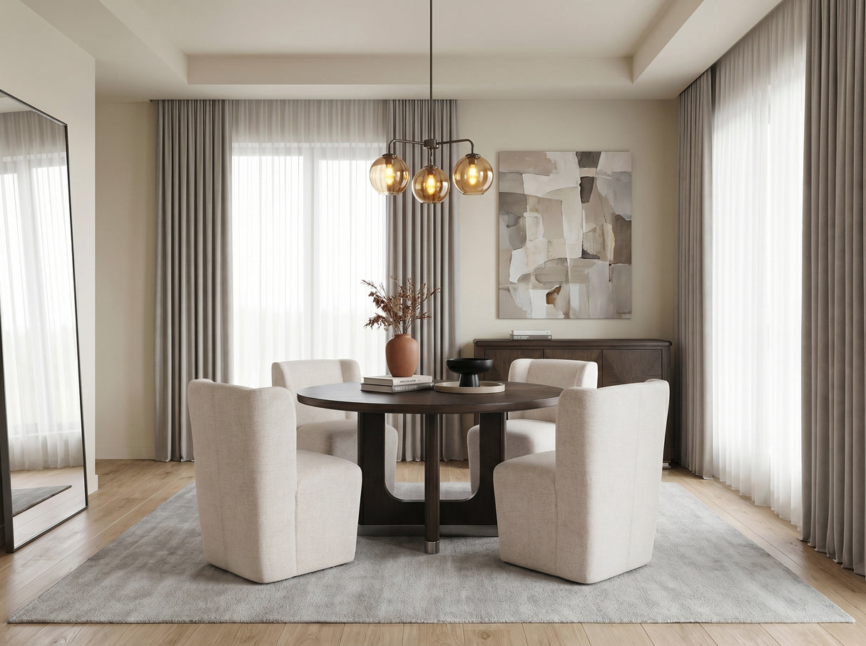 Clara Brown 54" Round Dining Table from Homelegance - Luna Furniture