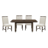 Clara Brown/Beige 85" Rectangular Dining Room Set from Homelegance - Luna Furniture