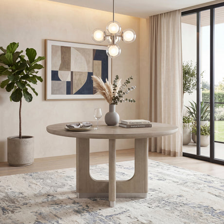Clara Light Gray Round Dining Table from Homelegance - Luna Furniture