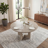 Clara Light Gray Round Dining Table